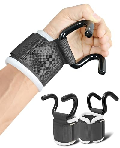 FitDA Ganchos de Levantamiento de Pesas (Par), Straps Gym–Muñequeras Con Acolchado Grueso Para Peso Muerto, Dominadas y Encogimientos, Correas de Agarre para Entrenamiento en Gimnasio - 700 Lb(317 kg)