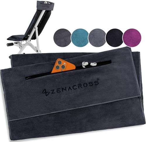 ZENACROSS Fitness Handtuch Mikrofaser 120x50 - Gymhandtuch - Sporthandtuch