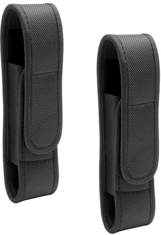 2PCS Taschenlampe Holster 170 * 40mm Outdoor Tragbar Taschenlampen Tasche Schutz für 150mm Lampen Leichte Nylon & Eva Schutzhülle für Gürtel, Camping, Wandern, Angeln