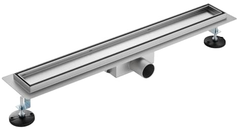 Fsoyely Duschrinne 50 cm Komplettset, Edelstahl 304 Ablaufrinne, Extra Flache befliesbare Duschrinne mit Haarsieb & Geruchsstop – bodenebene Dusche 30-100cm
