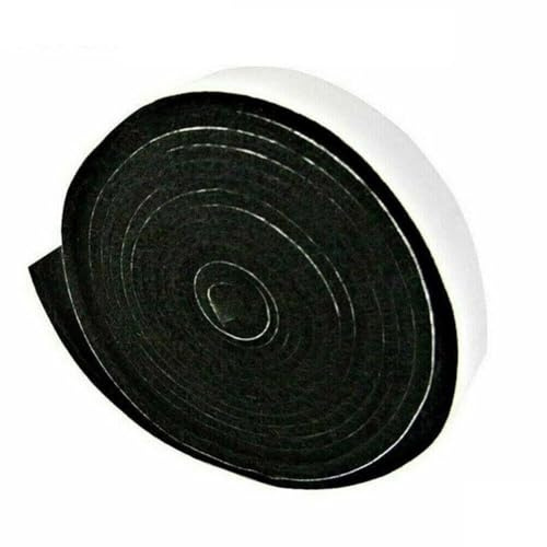 QOXEZY BBQ Grill Door Seal Tape – Fireproof Fibre Sealing for High-Heat Barbecue Lids, Compatible with Charcoal/Offset/Smoker Ovens, 3 mm