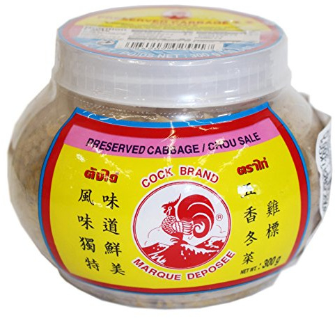 Cock Senfkohl Pakchoi in Streifen salzig eingelegt Preserved Cabbage 300g