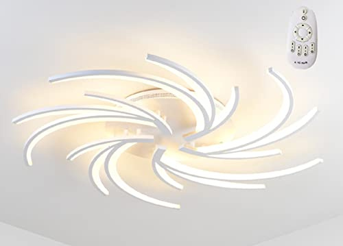 Eurotondisplay NEU 2042+5WJ LED Deckenleuchte mit Fernbedienung Lichtfarbe/Helligkeit einstellbar Acryl-Schirm weiß lackierter Metallrahmen