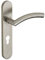 THIRARD - Ensemble de poignées pour porte d'entrée Ouranus trou de cylindre, carré 7mm, entr'axes 195mm, inox brossé