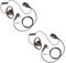 Lot 2 x D Shape/Ring Earpiece Police Security Headset lapel PTT Mic Microphone For 2 Pin Motorola CP040, CP140, GP300 DP1400 2 Way Radio