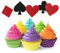 BESTOYARD Kuchen Topper Spielkarten Poker Kreuz Herz Pik Karo Form Kuchendeckel Kuchendeko für Geburtstagsfeier Casino Poker Party 20 Stück…