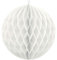 Wabenball 10cm, 20cm oder 30cm viele Farben Honeycomb Wabenbälle aus Seidenpapier (Weiß, 30cm)