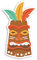 2 x 10 cm Tiki Head Vinyl-Aufkleber – Tribal Sommer Urlaub Laptop Aufkleber #30180 (10 cm hoch)