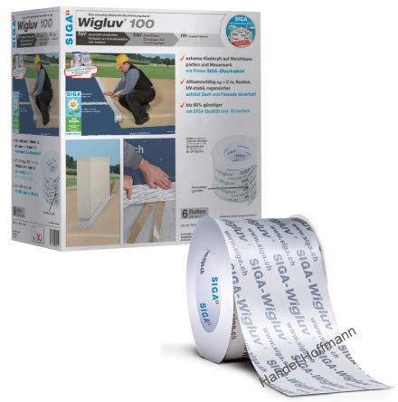 Siga Wigluv 100 1 Karton = 6 Rollen (10 cm auf 25 m)