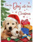 Regal Publishing Traditionelle (niedliche) Weihnachtskarte vom Hund – 20,3 x 15,2 cm