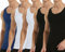 Falechay Canottiera Uomo Pacco da 5 100% Cotone Elasticizzato Fitness Canottiera Sportiva Nero Bianco Blu XL