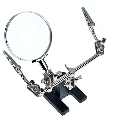 Helping Hand Magnifier Magnifying Glass Jewelry Clamp Holder Soldering Stand