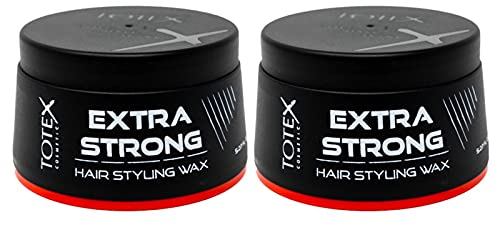 Totex EXTRA STRONG Haarwachs I Extra Strong Hair Styling Wax I Fragrance Deep Blue Duftendes Haarwachs I glänzenden und natürlichen Haarlook I maximale Kontrolle I 150ml (2 Stück)