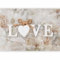 murando - Papier peint panoramique créatif 350x256 cm - Revêtement mural décoration pour chambre salon - Design unique et moderne - Beige marron - Fond d'amour en sous-titres anglais m-C-0456-a-a