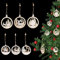 Belle Vous Decorazioni Albero di Natale Legno Tagliate a Laser (6pz) Addobbi Albero di Natale Legno da Appendere in 6 Design Tradizionali - Decorazioni Natalizie Legno Naturale e Bianche Tema Boschivo