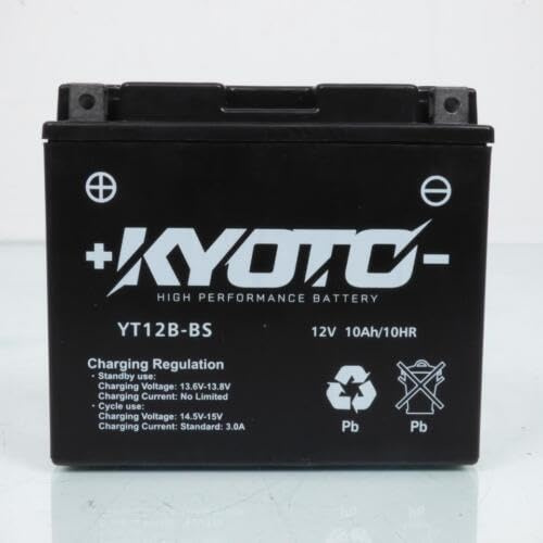 Batteria moto Kyoto SLA YT12B-BS AGM - Senza manutenzione - 12 V 10 Ah - Dimensioni: 150 x 70 x 131 mm compatibile con YAMAHA FZ6, NS, S2 600 2004-2008