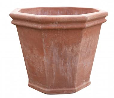 Biscottini Terrakotta töpfe 80x8x60 cm | Pflanzentopf Gross Made in Italy | Terracotta blumentopf groß | Terracotta Topf für den Garten