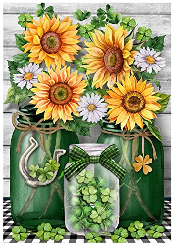 MXJSUA 5D Diamond Painting Set Erwachsene Diamant Painting Blume 5D Diamant Painting Bilder Diamanten Malerei Blume Diamond Painting Bilder Erwachsene for St. Patrick's Day 30x40 cm