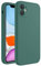 Cordking Designed for iPhone 11 Case, Silicone [Straight Edges] & [Camera Protecion] Upgraded Phone Case with Soft Anti-Scratch Microfiber Lining, 6.1 inch, Midnight Green