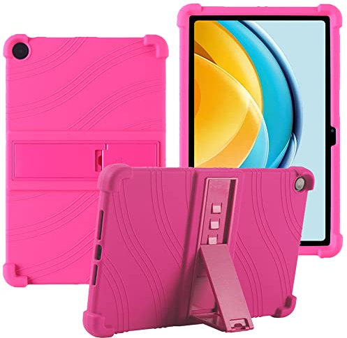 YHFZR Funda para Huawei MatePad SE, Silicón Ligera Carcasa Antideslizante con Soporte para los niños para Huawei MatePad SE 10,4 Pulgada, Rosado