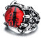 FORUBUS Gothic-Ring mit Drachenauge und Krallen für Damen und Herren, Halloween-Schmuck, Krallen halten Dämonen, bösen Blick, Distressed Ring für Party, Egirl Eboy Dekoration, Metall, Metall