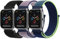 Wanme 3 Stück Armband für Amazfit GTS 2 Mini/GTS 2 / GTS 3 / GTS 4 /GTS 4 Mini, 20mm Nylon Klettverschluss Verstellbare Ersatz Uhrenarmband für Amazfit Bip Lite/Bip U/Bip U Pro/Bip 3/Bip 3 Pro