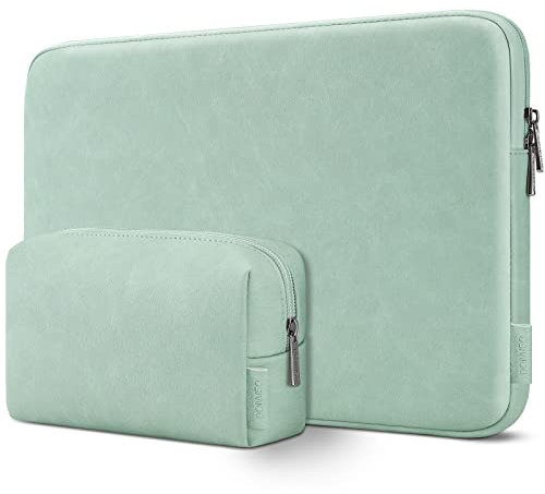 DOMISO 14 Pulgadas Funda para portátil de Funda Impermeable a Prueba de Golpes Funda Protectora para portátil para 14 Lenovo Thinkpad P14s T14 L14 Gen 2 Ideapad Chromebook HP DELL ASUS,Verde Claro