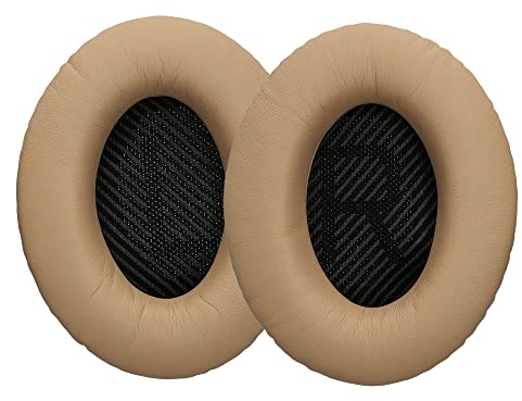 kwmobile Ear Pads Compatible with Bose Quietcomfort 35 35II 25 15 / QC35 QC35II QC25 QC15 Earpads - 2x Replacement for Headphones - Beige