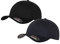 2er Flexfit Unisex Wooly Combed Cap Baseball Caps graue Unterseite S M L XL XXL Basecap Mütze, L/XL, 1x Black-Black + 1x Dark Navy + 1x HL-Kauf Notizblock