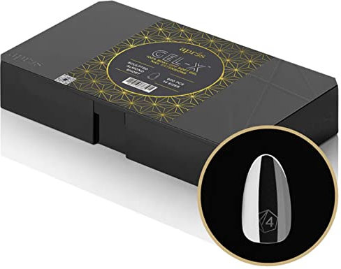 APRÉS Apres Gel-X Sculpted Almond Short 2.0 Box of Tips 14 sizes 600 PCS