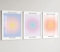 Enthusiasm 3 Stück bunte Aura Grain Gradient Leinwand Wandkunst Zahlen Poster Positive Aura Poster für Raum Ästhetik (40 x 60 cm)