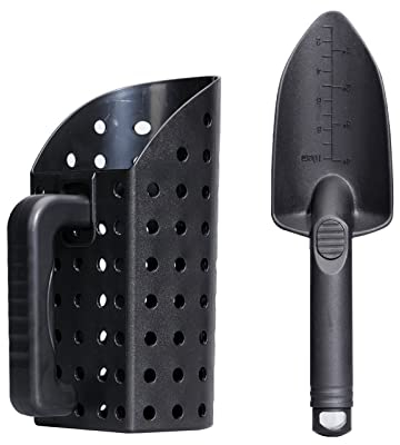 BORDSTRACT Juego De Palas De Arena Accesorios De Detección De Metales Tamiz De Arena Pala Pala Detector De Metales Paleta para Excavar Portátil Plástico ABS Ligero Ergonómicamente Juego De Palas