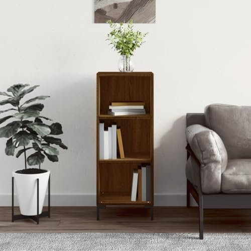 BaraSh Sideboard Braun Eichen-Optik 34,5x32,5x90 cm Holzwerkstoff Gelaugt GeöLt Kommode Kommode