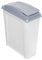 HOME & GARDEN ESSENTIAL 25 Litre Plastic Indoor Outdoor Tall Bin with Flap Lid | Waste Utility Plastic Bin | Animal Feed Storage Bin | Ideal For kitchen, Bathroom (Clear/Cool Grey 25L Slim Line Bin)