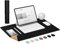 LeKuni Sous Main Bureau 80X40cm, Tapis de Souris XXL Antidérapant, Tapis Bureau Double Face En Cuir Et Liège, Protecteurs De Bureau Étanche Pour Le Bureau Et La Maison, Noir