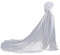 GRACEART Damen Tüll Umhang Hochzeit Mantel mit Kapuze Lange Jacke Braut Wraps Cape