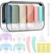 JAMATA Kit Voyage Silicone 16pcs 100ml - Flacons Étanches Réutilisables pour Shampoing, Gel Douche,Lotion,Cosmétiques, Sans BPA,Valve Anti-fuite,Trousse Incluse,Idéal Avion & Activités Extérieures
