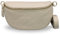 ADEL Bauchtasche Damen Echtleder Emma Gold Handgemachte Umhängetasche Crossbody Bag Schultertasche mit Ledergurt Stylische Hüfttasche Made in Italy (Beige-Gold 1, Large)