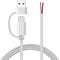 MLWSKERTY USB Type C Male Pigtail Cable Extension Power Cable 5V 2A USB C Socket To 2Pin Bare Wire Open End Connector Cable 2 Cores USB Cable Black USB C Cable Type C Power Cable