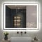 S'bagno Badspiegel mit Beleuchtung 800x600mm,LED Badezimmerspiegel mit Speicher, Entfoggen, 3000K/4000K/6500K, Dimmbar, HD-gehärtetes Glas, IP44 Bad Spiegel mit Licht Horizontal/Vertikal