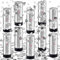 FePen*10 Herz-Konfettikanone, Hochzeit, Geburtstag, Weihnachten, Babyparty - Silber, PVC, Pailletten, Herzen und Sterne
