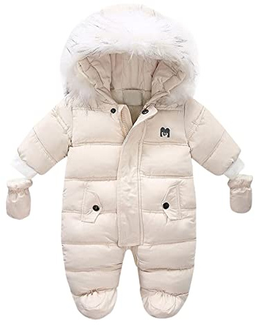 MOVAWAKY Combinaison De Ski Filles Manches Longues,Barboteuse À Capuche BéBé GarçOn Fille 0-18 Mois Combinaison Ski Fille Combinaison De Ski SurvêTement Veste Chaud Elegant | |