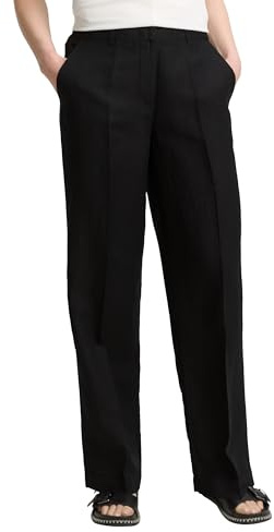 Tom Tailor Damen TTLEA Wide Leg Hose mit Leinenanteil