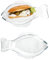 MamboCat OSLO Lot de 2 plats à poisson M I (L x l) 29 x 16 cm I Plateau de service en verre avec motif de poisson en relief pour poissons, fruits de mer, salades, collations, etc.