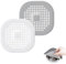 Eupneicu Protection De Drain De Silicone [ 2 Pièces ], Protection De Drain Filtre Evier, pour Douche, Baignoire Et Cuisine [Blanc + Gris]