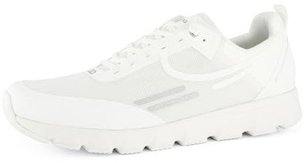 tenhaag Herren, Männer Low-Top Sneaker,Warm gefüttert,Sportschuhe,Freizeitschuhe,Turnschuhe,Laufschuhe,schnürschuhe,Weiß (White),43 EU / 9 UK