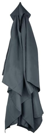 KDQRMVV replacement parasol canopy 8 arms 3.5m for outdoor overhang cantilever garden table umbrella cover(Color:Gray)