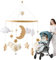 Dgayaeic Beistellbett Mobile - Musikalisches Mobile Für Babybetten | Bohemian Interaktives Spielzeug Für Und Mädchen 0-3 Jahre