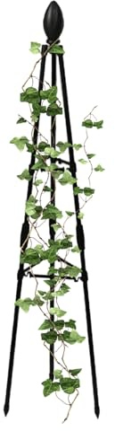 Eoixuqba 1 Stück Garten Obelisk Metall Hoch - 120 cm Pflanze Rankhilfe, Kletterhilfe Pflanzen Garten, Rankgitter Obelisk Rankhilfe Fuer Pflanzen Metall, Gartenobelisken, Für Blume Vegetable