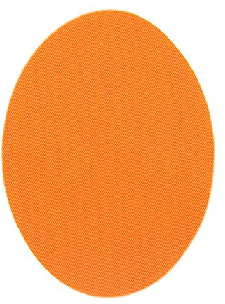 Patchs Orange thermocollants textiles de renfort. Réparation vêtements genoux et coudes. Format 10,5 × 8 cm. Application facile et durable. Lot de 2